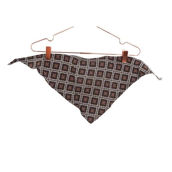 GHC Studio Plaid Dog Bandana L Brown Pet Accessory Handmade Stylish Fashion NWT - Picture 1 of 4